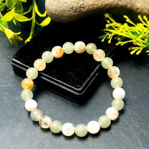 Groene aventurijn citrien armband stretch fit handgemaakte armband voor rijkdom geluk geluk succes energie cadeau voor meisjes vrouwen kraal size8mm