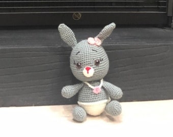 Bunny Amigurumi Toy. Knitted Handmade Toy.