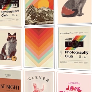1:12 Modern Art DOWNLOADABLE PDF printable posters for Dollshoue