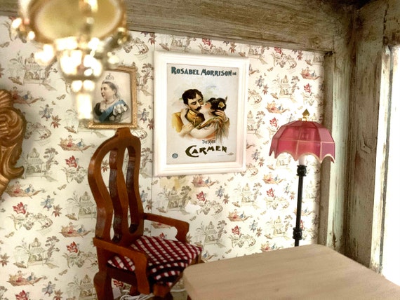 Poster vintage in scala 1:12 per la casa delle bambole