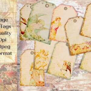 DIGITAL DOWNLOAD TAG Junk Journal Tags Scrapbooking Tags Ephemera Tag Junk Journal Supplies Paper Ephemera Digital Paper Printable.