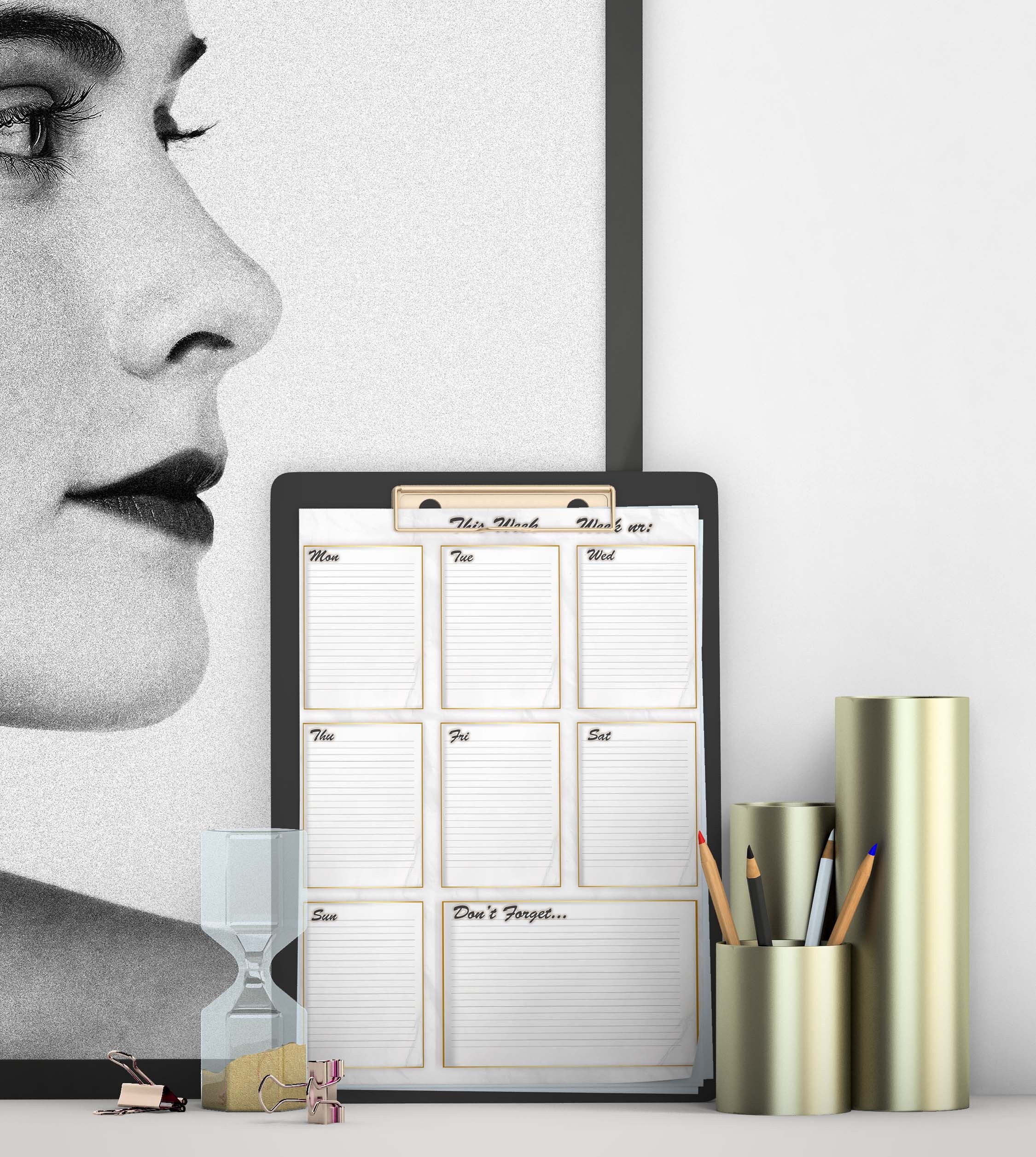 Weekly Planner Printable to Do List Print at Home Diary Calendar Week ...