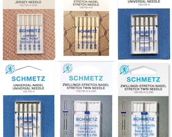 Schmetz Machine Needles, Universal, Stretch and Twin Needles, Various Types