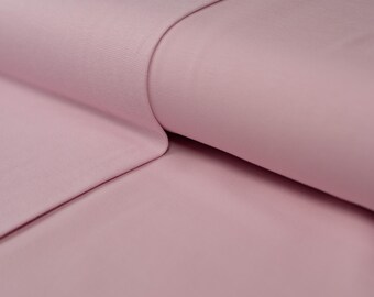 Plain Baby Pink Jersey Ribbing, Solid Stretch Knit Fabric for Cuffs and Bands