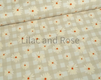 Softshell Fabric, Gingham Fabric, Floral Softshell, Fabric for Jackets, Water Resistant Fabric, Printed Softshell