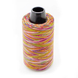 Rainbow Variegated Polyester Sewing Machine Thread All-Purpose Thread 3 Cones of 3000 Yards Each Spool Thread for Sewing Quilting Overlock
