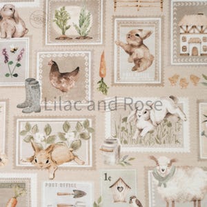 Cotton Jersey Fabric, Animal Fabrics, Neutral Jersey Fabric, Beige Printed Jersey, Stretch Knit Fabric