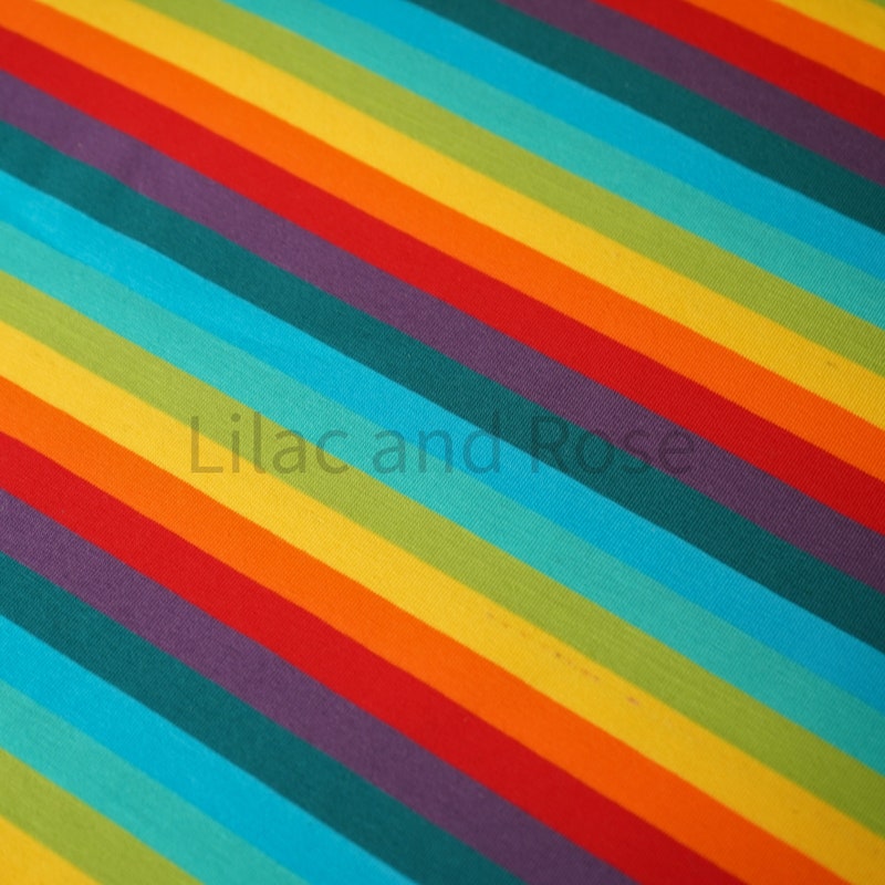 Stripe Jersey Fabric Etsy
