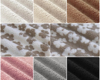 Curly Teddy Fleece Fabric, Super Soft Jersey Fleece