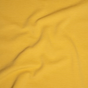 Yellow Plain Ribbed Jersey, Stretch Knit Fabric