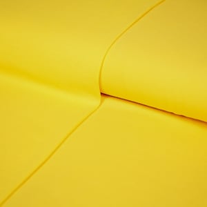 Plain Bright Yellow Cotton Jersey, Solid Stretch Knit Fabric, 220gsm