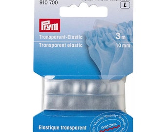 Prym Clear Elastic Tape, 10mm wide x 3m