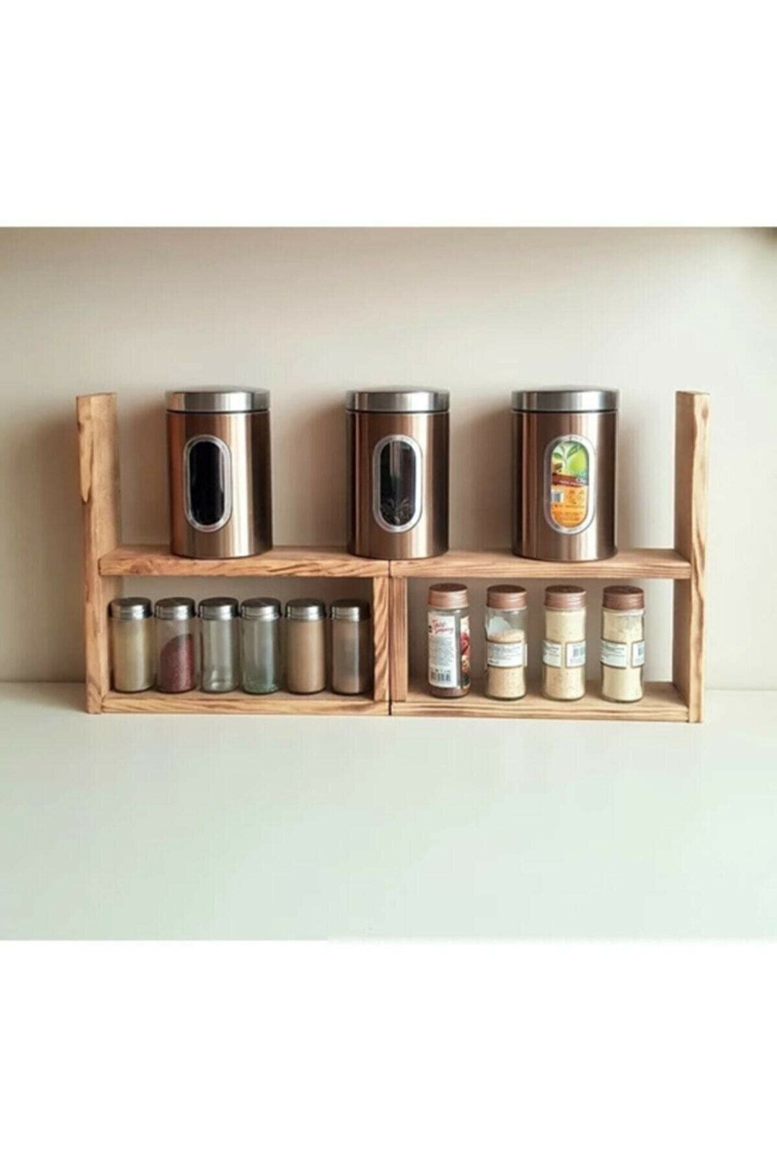 Wooden Decorative Solid Kitchen Countertop Shelf Etsy