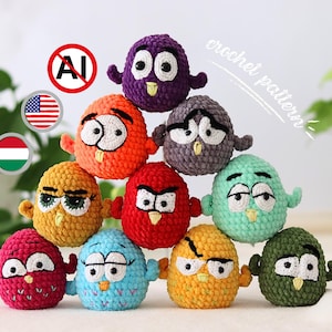 Crochet emotions pattern, DIY amigurumi feelings, owl pattern