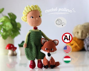 Crochet Little Prince and Fox Amigurumi Pattern