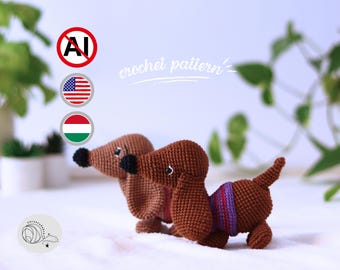 Amigurumi Dachshund Crochet Pattern Tutorial - Puppy Dog DIY Guide
