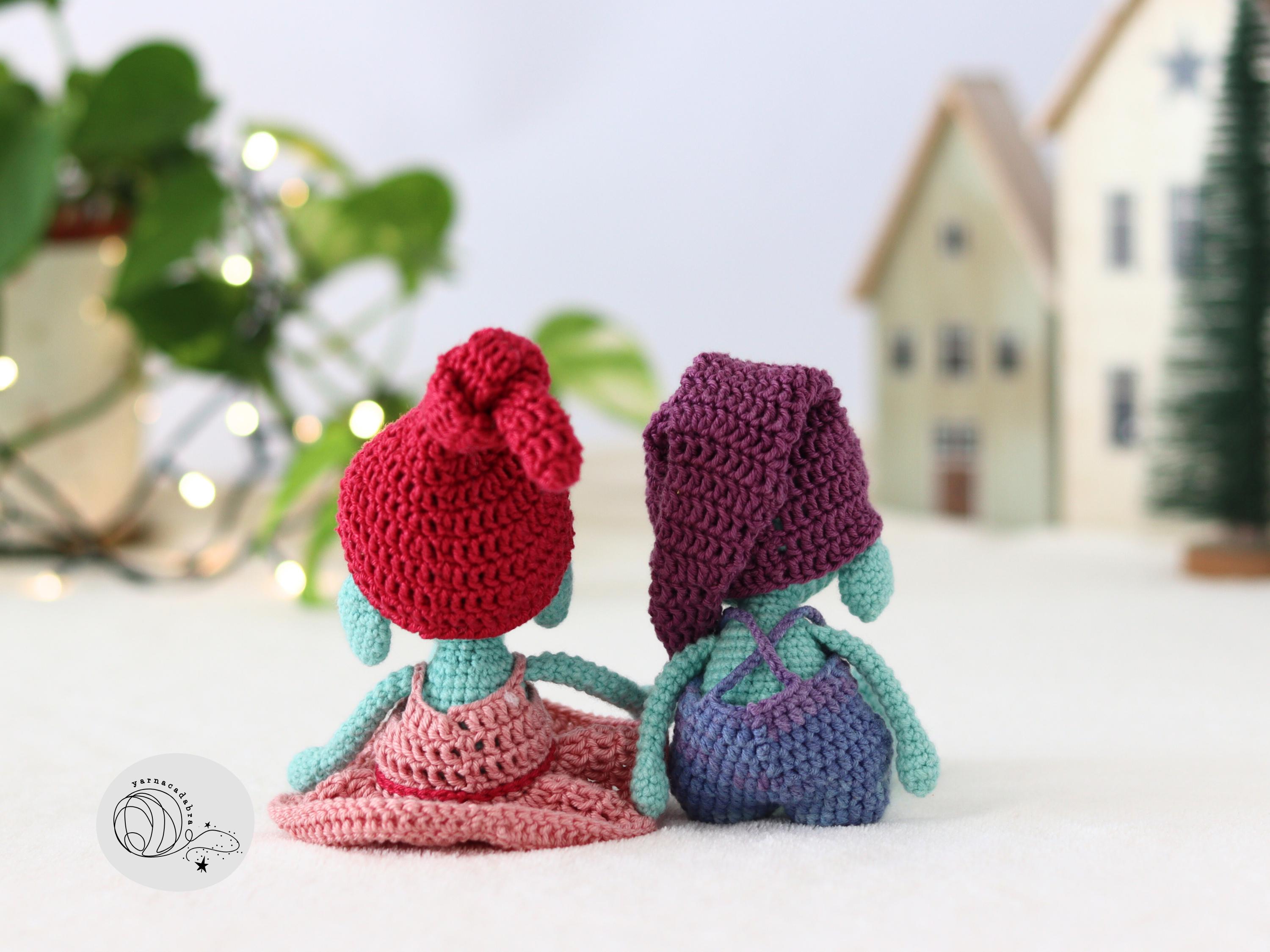Lucy and Louie Crochet Elf Amigurumi Pattern DIY Pocket Toy - Etsy