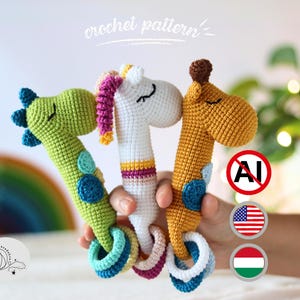 かぎ針編みのガラガラおもちゃ、新生児へのDIYギフト