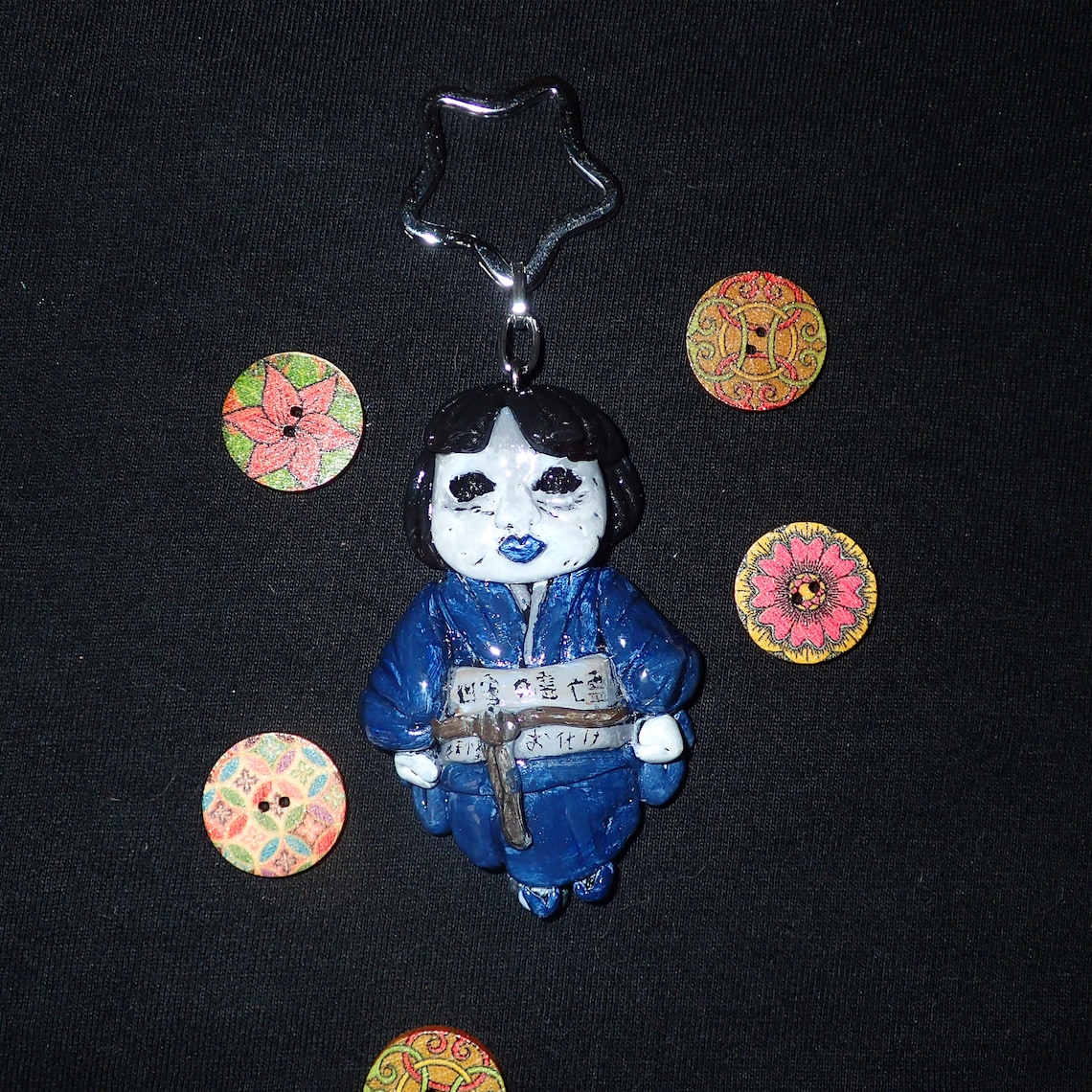 Hinnagami Keychain Yokai Keychain Doll Ghost Keychain Japanese Etsy
