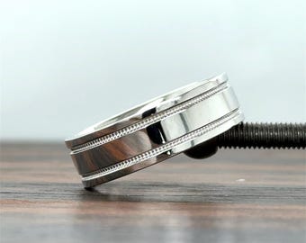 14K Gold Classic Milgrain Wedding Band (6MM) | Mens Gold Band | Unisex Ring | Comfort Fit | Milgrain | Classic Band | 10k 14k 18k Plat
