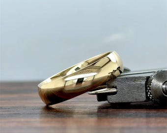 Classic 14K Gold 5MM Rounded Comfort Fit Band  | Comfort Fit Wedding Band | Genuine Gold Band | Solid Gold Ring | Classic Band | 10k 14k 18k