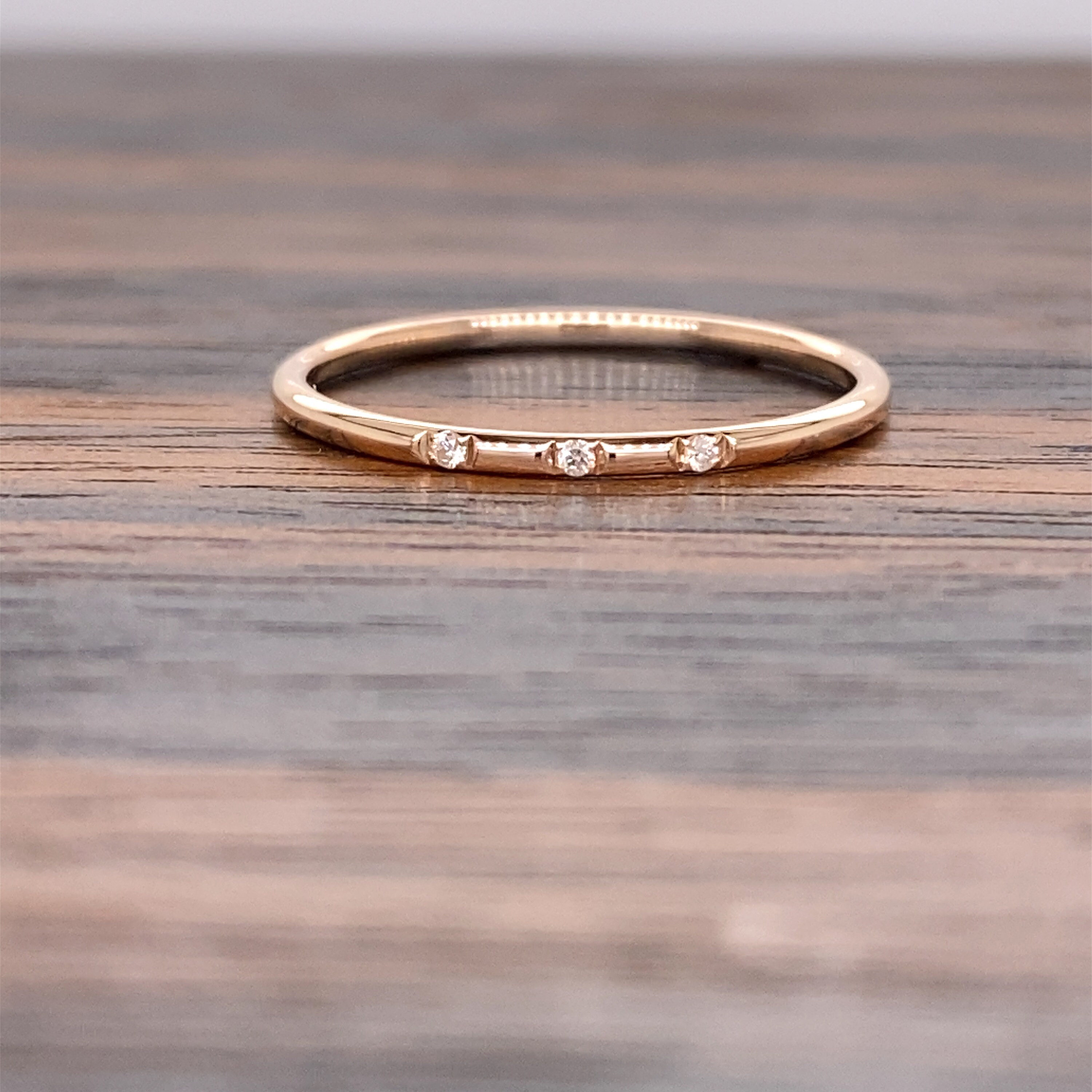 Stackable 14k Rings Women's 14k Gold Diamond Stackable Ring | 14k Dainty Diamond Stackable ...