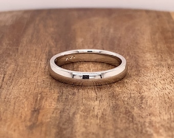 Classic 14K Gold 3MM Rounded Comfort Fit Band  | Comfort Fit | High Polish | Half Round | His and Her | Anniversary | Everyday Wedding Band