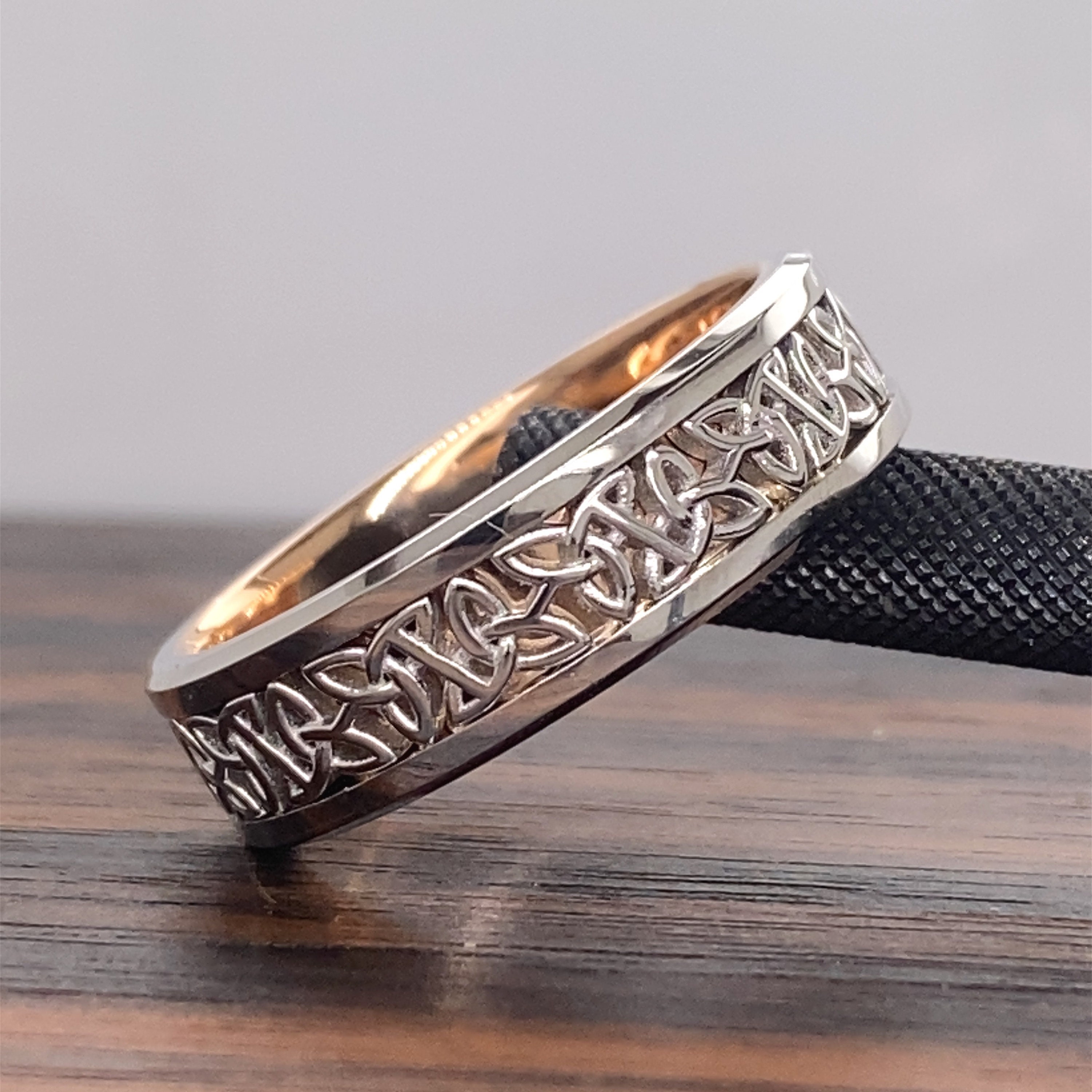 Celtic knot mens wedding band sale