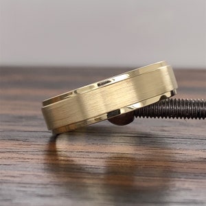 14K Gold Herren Ehering (6MM) | 14K Gold Ehering | 14K Comfort Fit Ehering | Herren Ehering Gold | Stufenkante | 10K 14K 18K