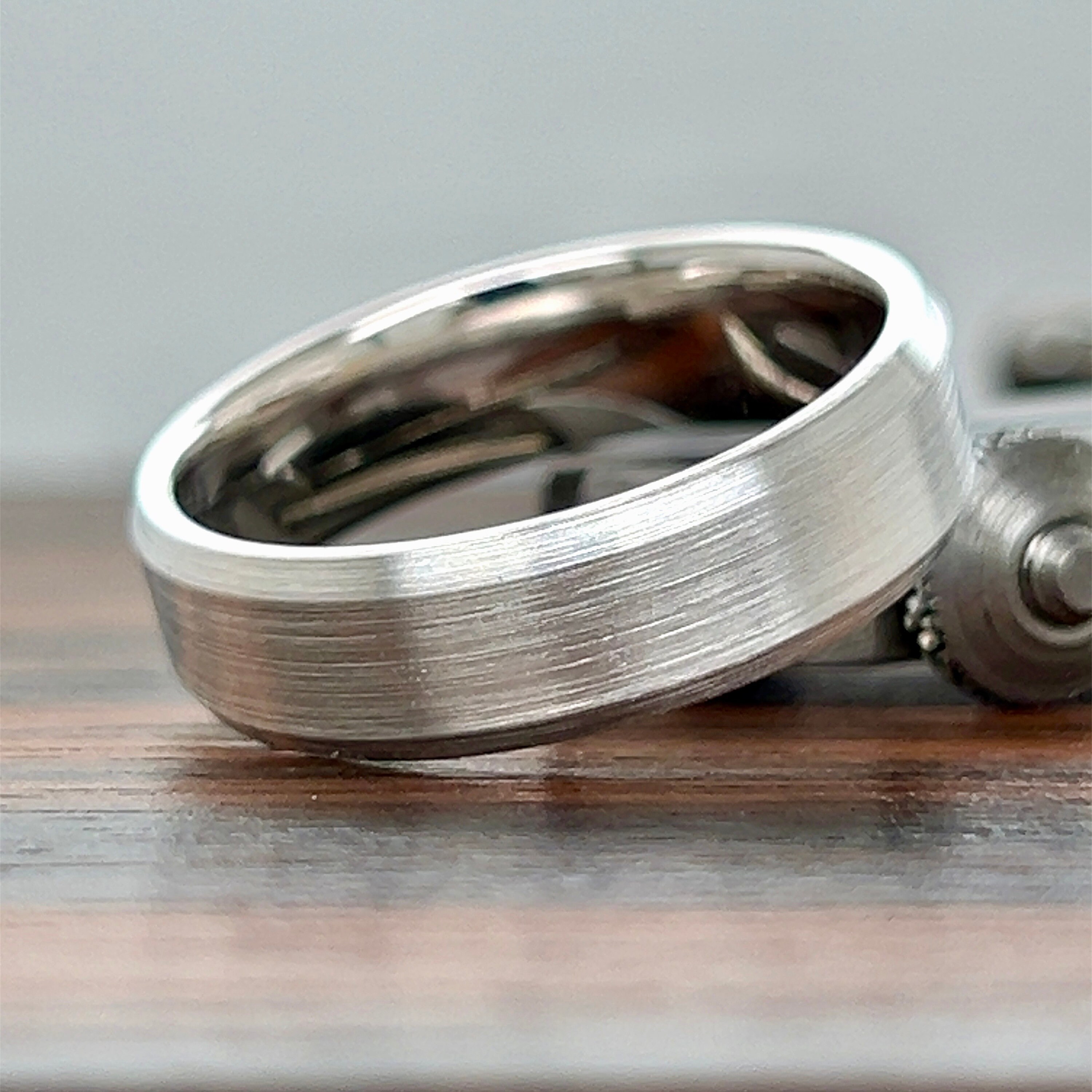 Anello Fasca Uomo Argento Rustc Ossdato E Oro - Etsy Tala - Foto 4