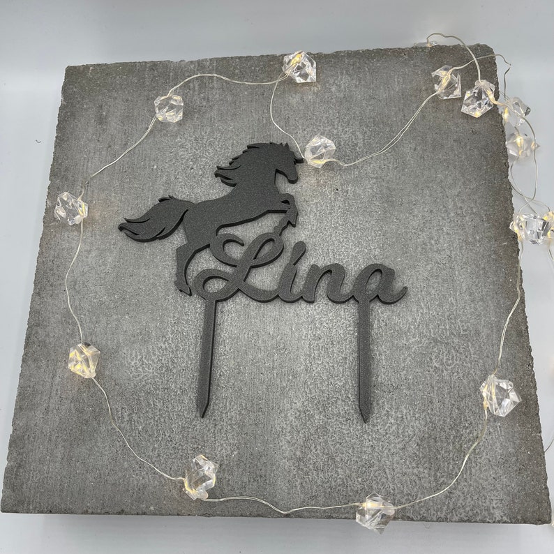 Caketopper mit Pferd-Motiv und Name personalisiert Bild 7