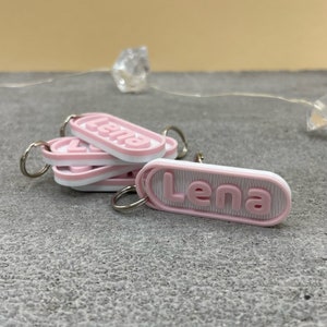 Keychain name 6 pieces personalized zipper two-tone pendant for jacket backpack image 7