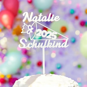 Cake Topper for School Child 2025 | Personalized Cake Topper for Back to School | Gift & Decoration for School Cake