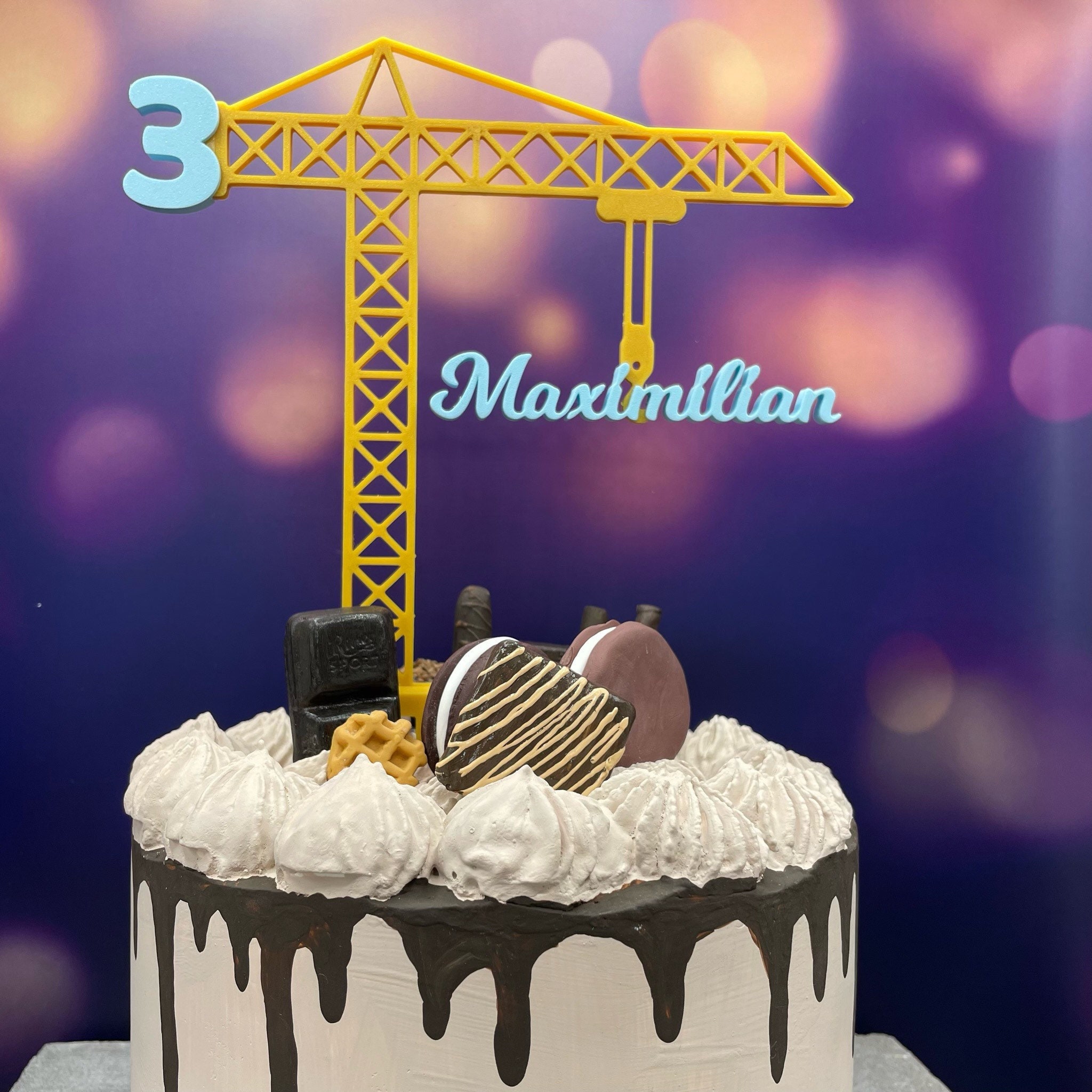 Topper Torta 11° Compleanno Personalizzabile - Decorazione Glitterata Per Bambini - Foto 10