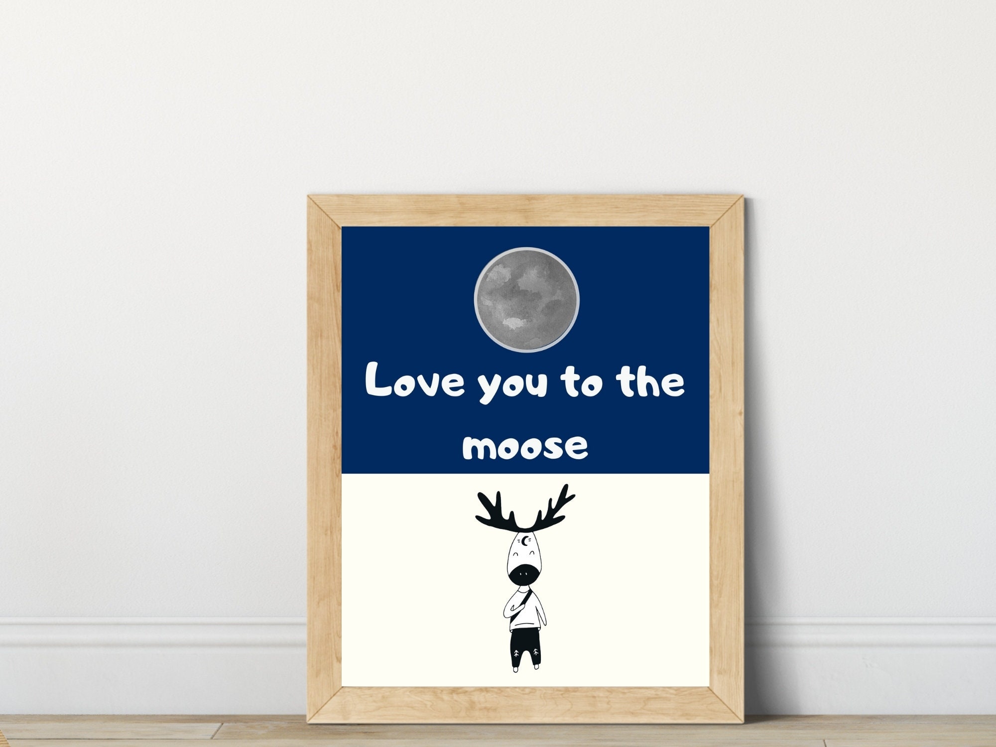 Woodland Nursery Wall Art Moose nursery decor animal nursery Etsy