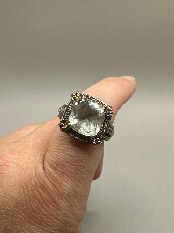 Vintage Sterling Silver Clear Quartz Ring