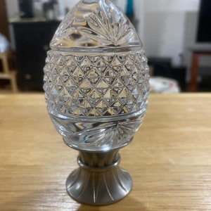 Vintage Crystal Egg Paperweight