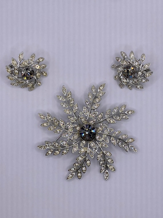 Vintage Sarah Coventry Evening Snowflake Rhinesto… - image 1