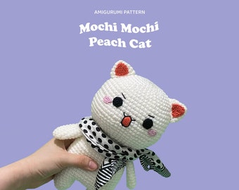 Modello Amigurumi bambola Mochi Peach Cat