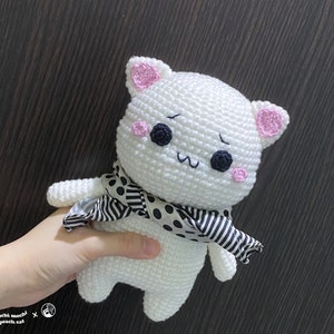 Amigurumi Pattern Mochi Peach Cat Doll image 4