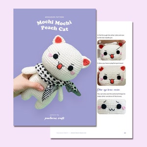 Amigurumi Pattern Mochi Peach Cat Doll image 2