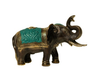 象のブロンズ像 6インチ / 15 cm、象の像、ブロンズ像、新築祝い、誕生
