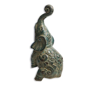 Elefant Bronze Figur 13 cm, Elefant Statue, Raumdekor, Wohndekor, Geburtstagsgeschenk, Geschenk für Sie, Geschenk für Ihn, Geschenkidee