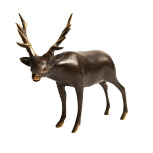 Deer Sculpture 7 Inch / 17 cm, Deer Statue, Deer Figurine, Home Decor, Room Decor, Holiday Decor, Anniversary Gift, New Home Decor