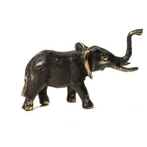 Elephant Bronze Figurine 5 Inch / 12 cm Width, Elephant Statue,Bronze Figurine, Housewarming, Birthday Gift, Gift for Kid, Anniversary Gift