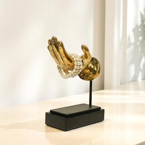 Hand with Base 6 Inch / 15 cm, Bronze Hand, Hand Decor, Hand Sculpture, Home Decor, House Decor, Handmade
