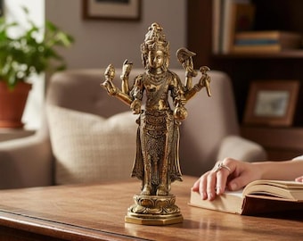 Lord Brahma Statue Small 8 Inch / 20 Cm, Javanese Brahma Style, Lord Brahma Figurine, Brahma Bronze, Room Decor, Lord Art
