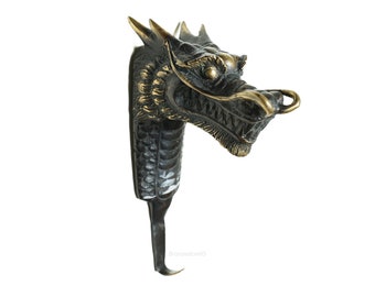 Dragon Bronze 6.5 Inch / 16 cm, Dragon Brass, Dragon Hook, Room Decor, House Decor, Birthday Gift, Gift for Father, Housewarming, Ornament