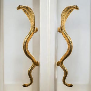1 Set Cobra Snake Door Handle 16 Inch / 40 cm [LARGE], Door Decor, Birthday Gift, Gift for Her, New Home Gift, Modern Home Decor