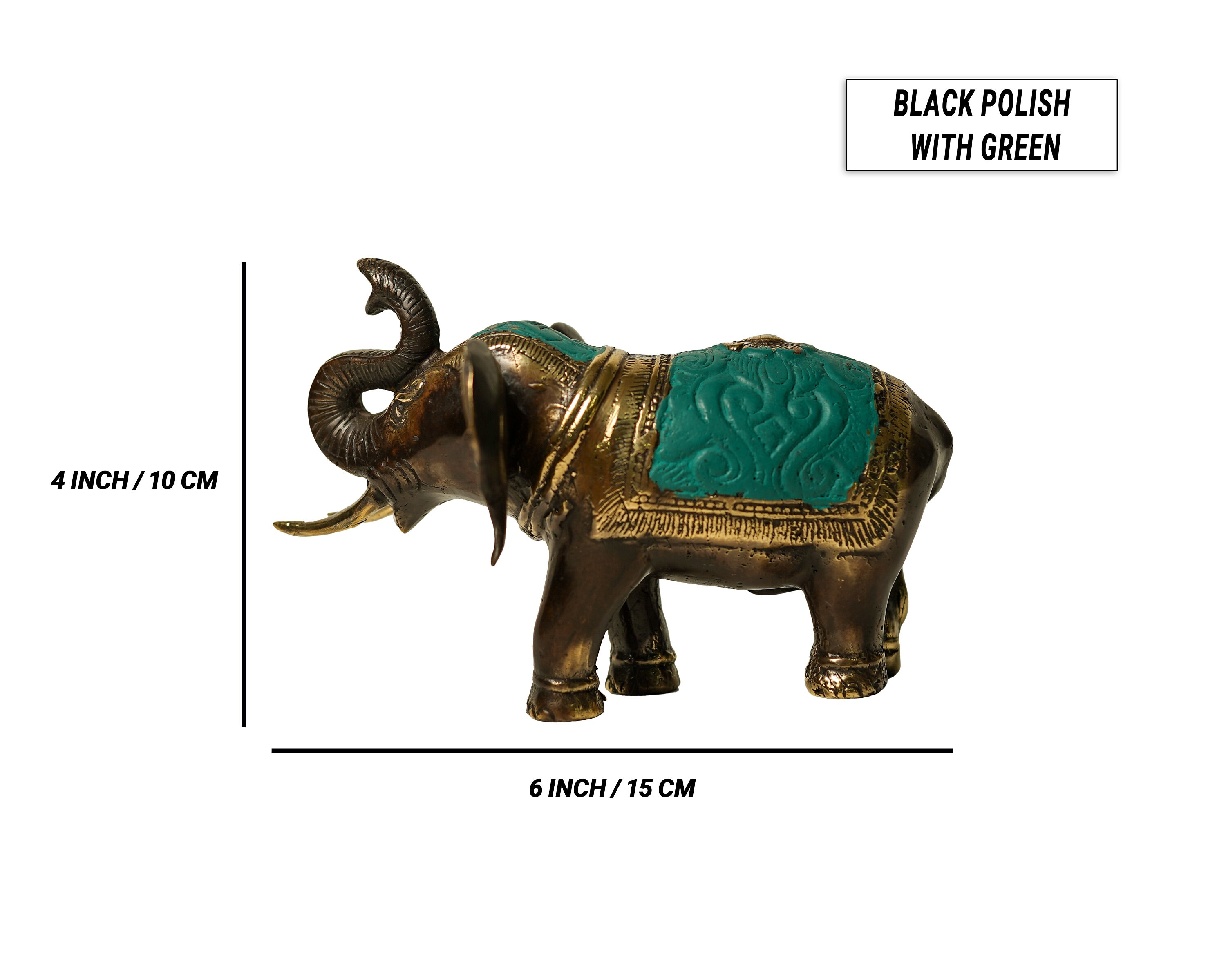 象のブロンズ像 6インチ / 15 cm、象の像、ブロンズ像、新築祝い、誕生